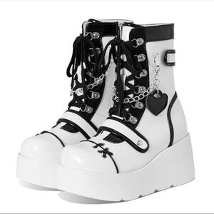 Grunge Sleaze Motorcycle Buckle Boots